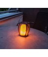 Lampe de jardin solaire de luxe 4-en-1 - Noir, effet flamme, 65 cm de hauteur