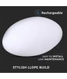 Pierre LED RGB V-Tac - Rechargeable, avec télécommande, 33x25x17 cm