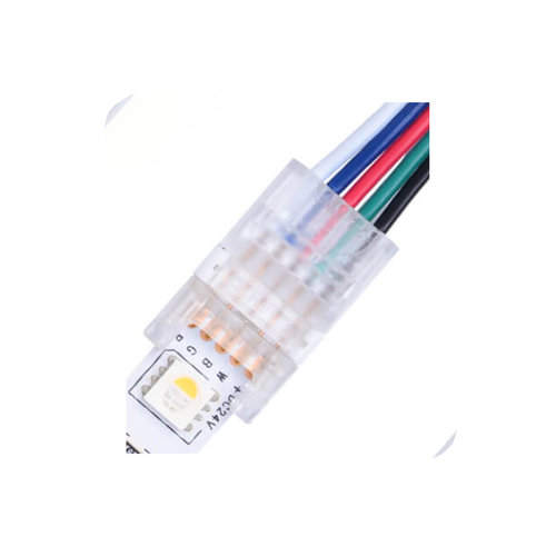 Connecteur de bande LED pour fils dénudés - 10mm, RGBW, IP20, 5V-24V
