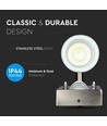 Applique murale GU10 haut/bas avec capteur - IP44 extérieur, acier inoxydable, sans source lumineuse