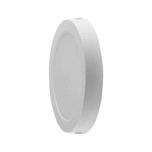 Plafonnier LED 6W - Ø12cm, Hauteur : 3cm, bord blanc