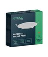 Panneau LED encastrable 12W Ø17cm - Découpe : Ø15,5 cm, Dimensions : Ø17 cm