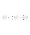 Plafonnier LED 24W - Ø32cm, hauteur : 5,2cm, bord blanc, avec anneau noir inclus