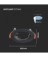 Kit Downlight MR16/GU10 - Sans source lumineuse, noir, Perçage : Ø6,3 cm, Dimensions : Ø8 cm