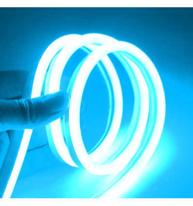 5m 8W/m Bleu Clair 8x16 Neon Flex LED - 12V DC, IP67