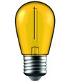 Ampoule LED E27 1W - Jaune, filament de carbone