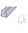 Profilé PVC 8x16 pour LED Neonflex - 1 mètre, transparent