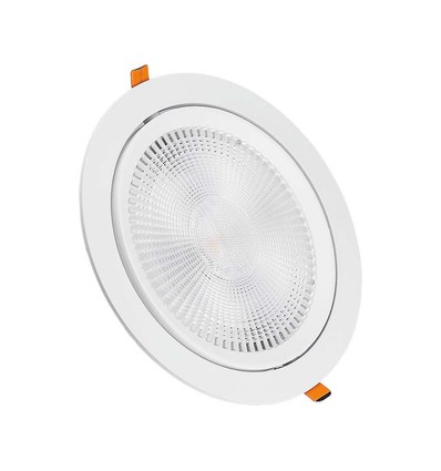 Spot LED encastrable V-Tac 30W - Trou : Ø19,5 cm, Dimensions : Ø22,5 cm, Hauteur 3,8 cm, Puce LED Samsung, 230V