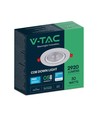 Spot LED encastrable V-Tac 30W - Trou : Ø19,5 cm, Dimensions : Ø22,5 cm, Hauteur 3,8 cm, Puce LED Samsung, 230V