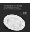 Spot LED encastrable V-Tac 30W - Trou : Ø19,5 cm, Dimensions : Ø22,5 cm, Hauteur 3,8 cm, Puce LED Samsung, 230V