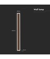 Applique murale LED couleur corten 17W - IP65 extérieur, source lumineuse incluse