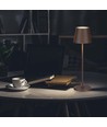 Lampe de table rechargeable V-Tac, sans fil - couleur corten, lampe de table extérieure IP54, tactile dimmable, modèle mini