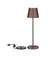 Lampe de table rechargeable V-Tac, sans fil - couleur corten, lampe de table extérieure IP54, tactile dimmable, modèle mini