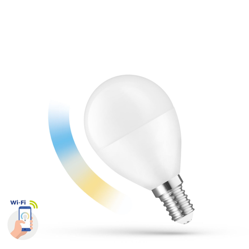 Ampoule LED Smart Home E14 5W - P45, Tuya/Smart Life, compatible avec Google Home, Alexa et smartphones, CCT