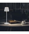 Lampe de table rechargeable V-Tac, sans fil - Blanc, lampe de table extérieure IP54, tactile dimmable, modèle mini