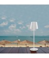 Lampe de table rechargeable V-Tac, sans fil - Blanc, lampe de table extérieure IP54, tactile dimmable, modèle mini