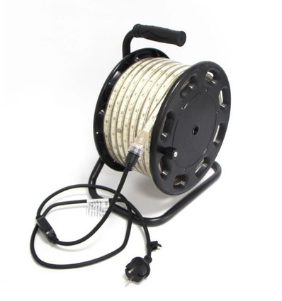 Ruban LED de chantier 25m sur enrouleur - 230V, IP67, 180 LED/m, 10W/m