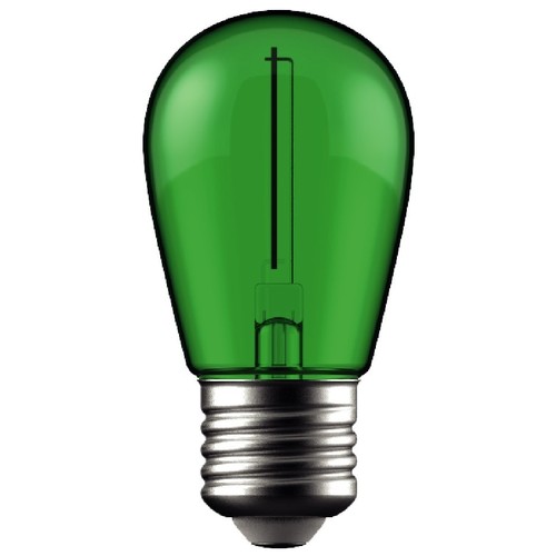 Ampoule LED E27 1W sphérique verte avec filament