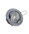 Kit Downlight MR16 ou GU10 - Sans source lumineuse, Chrome, Découpe : Ø7,4 cm, Dimensions : Ø8,2 cm