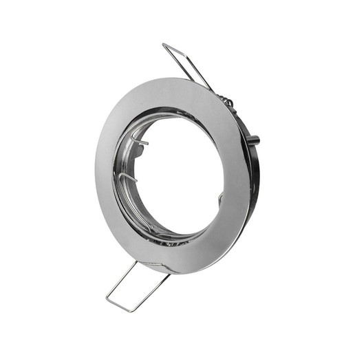 Kit Downlight MR16 ou GU10 - Sans source lumineuse, Chrome, Découpe : Ø7,4 cm, Dimensions : Ø8,2 cm