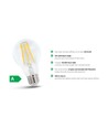 Ampoule LED Spectrum 3,8W - 212 lm/W, A60, filament, verre clair, culot E27