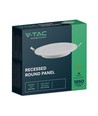 Dalle LED encastrable 18W Ø22,8cm - Découpe : Ø20,5 cm, Dimensions : Ø22,8 cm