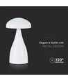 Lampe de table V-Tac rechargeable CCT - Blanc, IP20, dimmable tactile, modèle mini