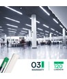 Réglette LED complète 120cm 40W - Garantie 3 ans