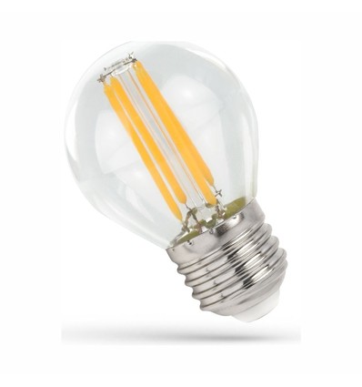 Ampoule LED E27 4W - G45, filament, blanc extra chaud, 1800K