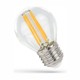 Ampoule LED E27 6W - G45, filament, blanc extra chaud, 1800K