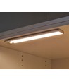 Éclairage d'armoire à batterie - 20 cm, noir, capteur PIR, rechargeable