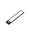 Éclairage d'armoire à batterie - 20 cm, noir, capteur PIR, rechargeable