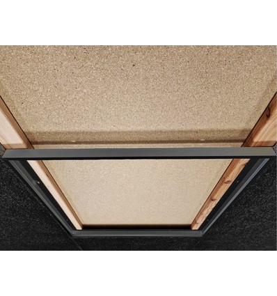 Cadre Troldtekt encastré 60x60 - Pour panneau LED, compatible avec Troldtekt sans ajustement, bord noir
