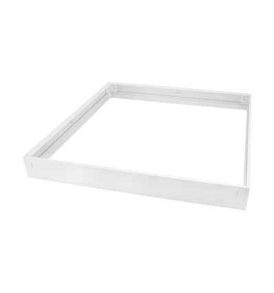 Cadre haut pour panneau LED 60x60 - Assemblage rapide, coins en plastique, sans vis visibles, bord blanc