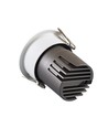 Spot encastrable 11W Ø8,4cm dimmable RA92 - Perçage : Ø7,5 cm, Dimensions : Ø8,4 cm, Réflecteur noir, bord blanc