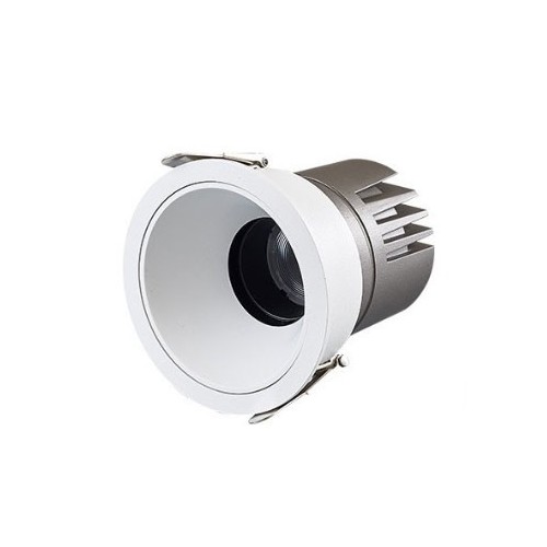 Spot encastrable 11W Ø8,4cm dimmable RA92 - Perçage : Ø7,5 cm, Dimensions : Ø8,4 cm, Bord blanc
