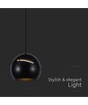 Lampe LED V-Tac - Belle suspension plafond, Ø12, noir, incl. suspension
