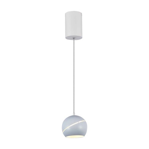 Lampe LED - Ø12cm, blanche, beau plafonnier, avec suspension incluse