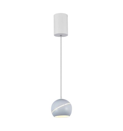 Lampe LED - Ø12cm, blanche, beau plafonnier, avec suspension incluse
