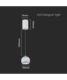 Lampe LED - Ø12cm, blanche, beau plafonnier, avec suspension incluse