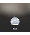 Lampe LED - Ø12cm, blanche, beau plafonnier, avec suspension incluse