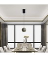 Lampe LED 8W - Plafonnier élégant, Ø12cm, Champagne, suspension incluse