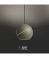 Lampe LED 8W - Plafonnier élégant, Ø12cm, Champagne, suspension incluse