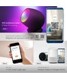Lampe Smart Home avec RGB+WW - Noir, Tuya/Smart Life, compatible Google Home, Alexa et smartphones