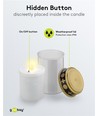 Bougie LED pour pierre tombale - Blanche, 12 cm de hauteur, IP44 extérieur, à pile