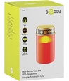 Bougie LED pour pierre tombale - Rouge, 12 cm de haut, IP44 extérieur, à piles