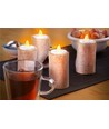 Lot de 4 bougies LED chauffe-plat avec minuterie - Fonction minuterie, à piles