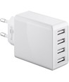 Chargeur USB Goobay 30W, 4 ports - USB-A, blanc