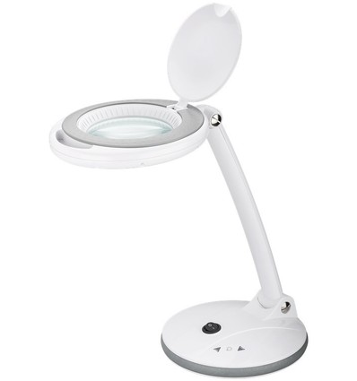Lampe loupe LED 6W - Blanche, lampe de bureau