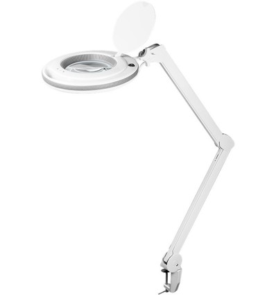 Lampe loupe LED avec pince x1,75 9W - Blanc